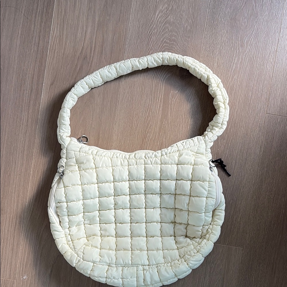 Cream Quilted Women's Bag